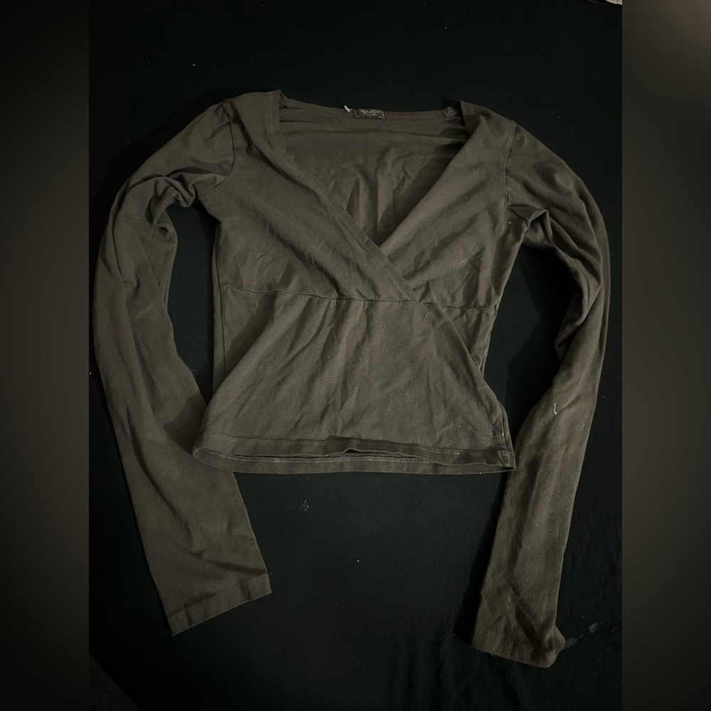 John Galt Brown Cross Top
